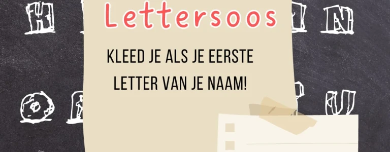 Kleed je als je eerste letter soos