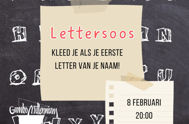 Kleed je als je eerste letter soos
